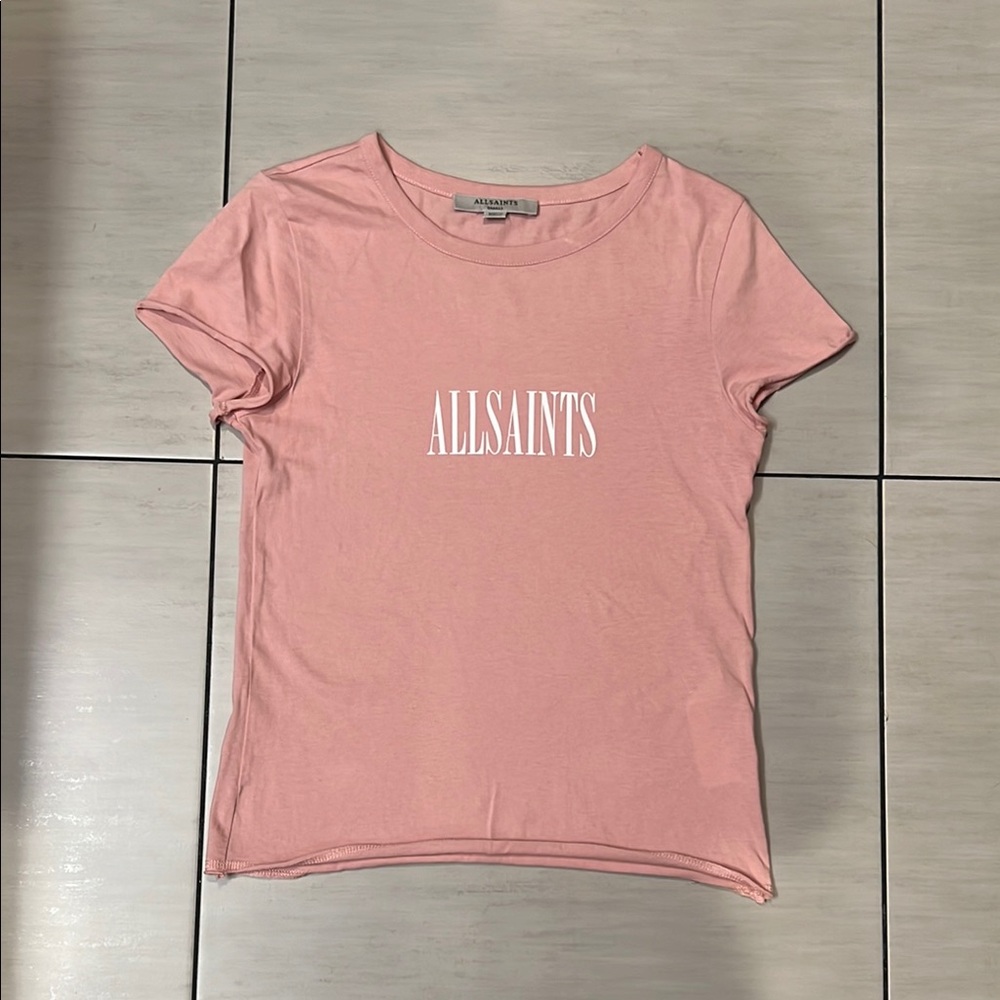 AllSaints Pink Short Sleeve T-Shirt